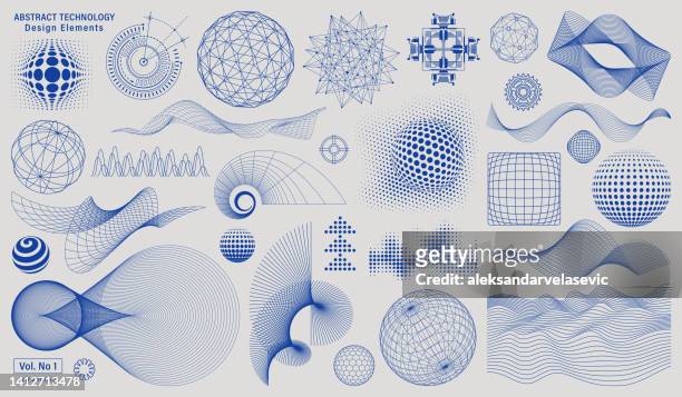 abstract technology design elements - vector stock illustrations