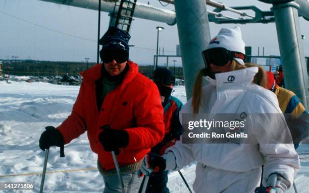 Judd Nelson and Kelly Stafford at the The Pepsi Celebrity Ski Invitational, Mt. Saint Anne, Mt. Saint Anne.