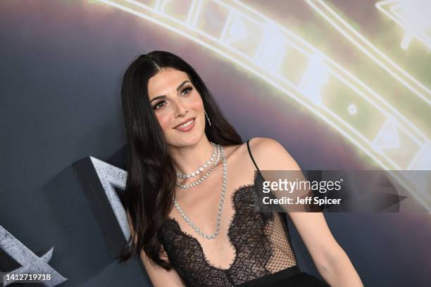 Razane Jammal attends "The Sandman" World Premiere at BFI Southbank on August 03, 2022 in London, England.