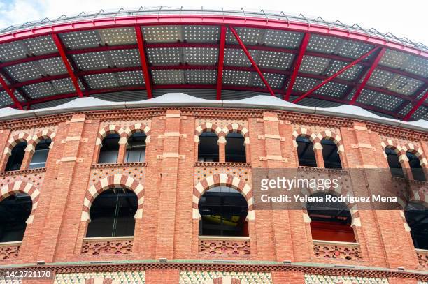old bullring building - plaza de toros barcelona stock pictures, royalty-free photos & images