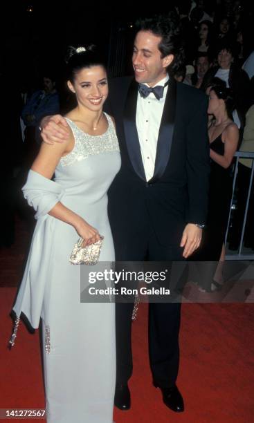 Shoshanna Lonstein and Jerry Seinfeld at the 3rd Annual Screen Actors Guild of America Awards, Shrine Exposition Center, Los Angeles.