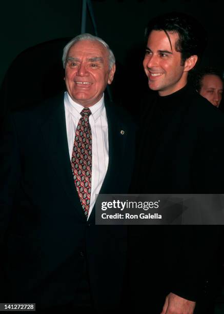 Ernest Borgnine and Jonathan Silverman at the NBC TV Press Tour, Ritz Carlton Hotel, Pasadena.