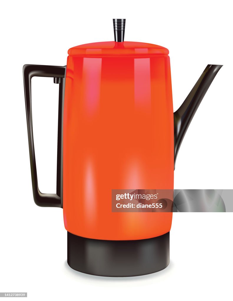 Retro Red Coffee Percolator High-Res Vector Graphic - Getty Images