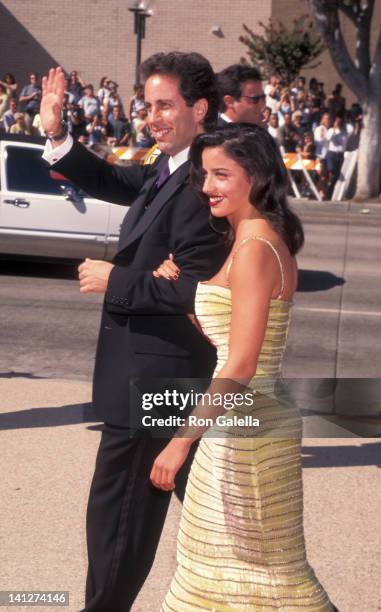 Jerry Seinfeld and Shoshanna Lonstein at the 48th Annual Primetime Emmy Awards, Pasadena Civic Auditorium, Pasadena.