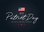 Patriot Day background, September 11, 9/11. We will never forget. Vector