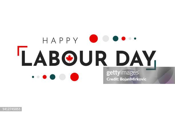 labour day canada background. vector - typography canada leaf stock illustrations