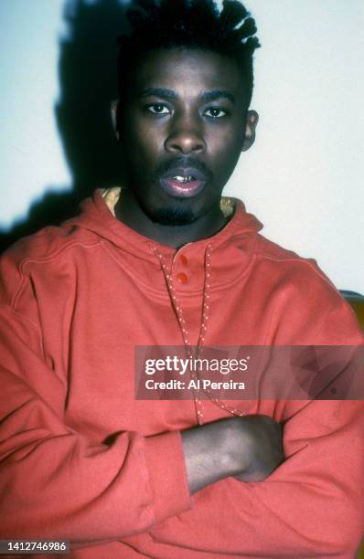 Rapper The Genius appears in a portrait taken on January 10, 1991 in New York City.