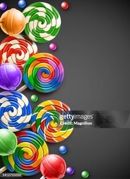 lollipop candy grey background - suck stock illustrations