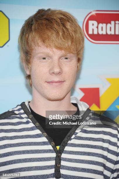 Actor Adam Hicks attends the 2012-13 Disney Channel Worldwide Kids Upfront at the Hard Rock Cafe - Times Square on March 13, 2012 in New York City.