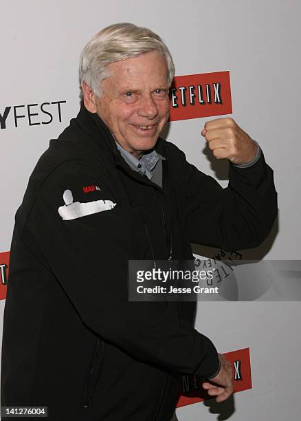 Actor Robert Morse attends The Paley Center for Media's PaleyFest 2012 Honoring 'Mad Men' at Saban Theatre on March 13, 2012 in Beverly Hills,...