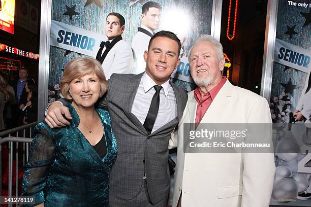 Kay Tatum, actor Channing Tatum and Glenn Tatum at Columbia Pictures' Premiere of "21 Jump Street" held at Grauman's Chinese Theatre on March 13,...