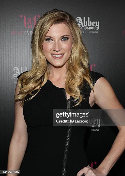 Elle Fowler attends JustFabulous and Abbey Dawn by Avril Lavigne partnership launch party at The Viper Room on March 13, 2012 in West Hollywood,...