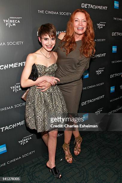 Actresses Sami Gayle and Lori Lively attend the premiere of Tribeca Film's "Detachment" hosted by American Express & The Cinema Society at Landmark...