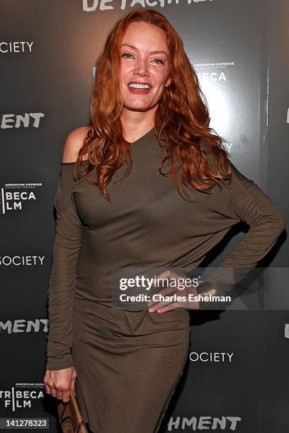 Actress Lori Lively attends the premiere of Tribeca Film's "Detachment" hosted by American Express & The Cinema Society at Landmark Sunshine Cinema...