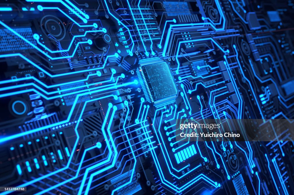 Futuristic circuit board