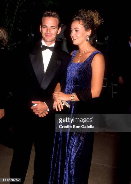 Luke Perry and Minnie Sharp at the 1992 Carousel of Hope Ball, Beverly Hilton Hotel, Beverly Hills.