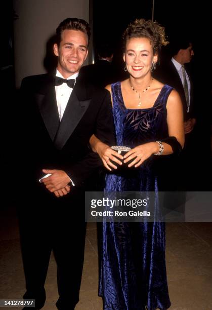 Luke Perry and Minnie Sharp at the 1992 Carousel of Hope Ball, Beverly Hilton Hotel, Beverly Hills.