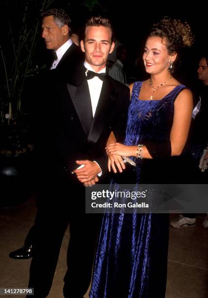 Luke Perry and Minnie Sharp at the 1992 Carousel of Hope Ball, Beverly Hilton Hotel, Beverly Hills.