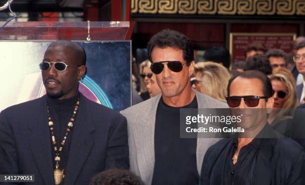 Wesley Snipes, Sylvester Stallone and Joe Pesci at the Joel Silver Receives Walk-of-Fame Star, Hollywood Walk-of-Fame, Hollywood.