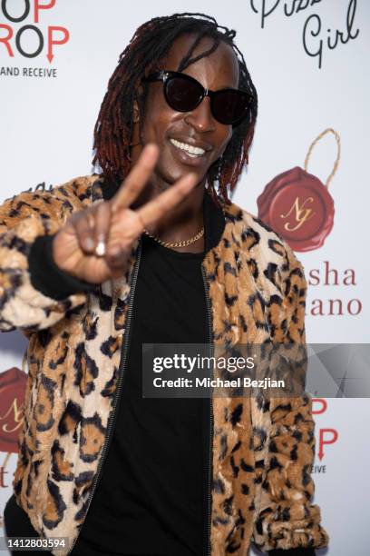 Shaka Smith arrives at "Be It Until You Become It" Book Party Benefiting The Project Pop Drop Foundation at Bar Lis on August 03, 2022 in Los...