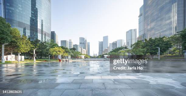 guangzhou cityscape in the morning - business park stockfoto's en -beelden