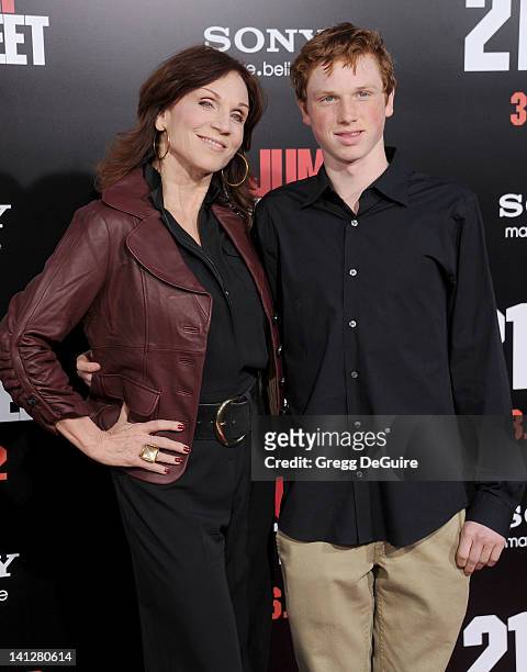 Actress Marilu Henner and son arrive at "21 Jump Street" Los Angeles Premiere at Grauman's Chinese Theatre on March 13, 2012 in Hollywood, California.