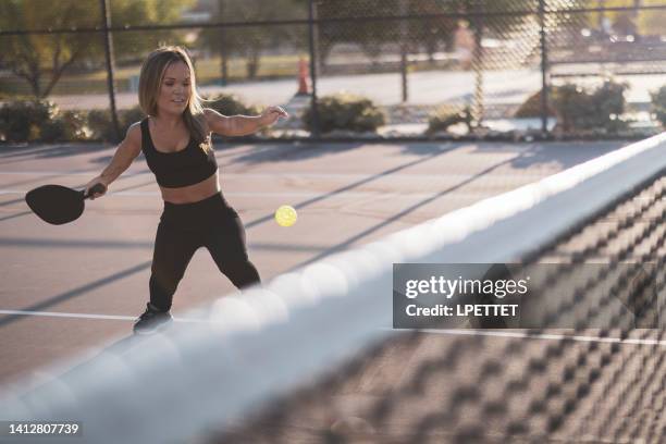 pickle ball girl - dwarf stock pictures, royalty-free photos & images