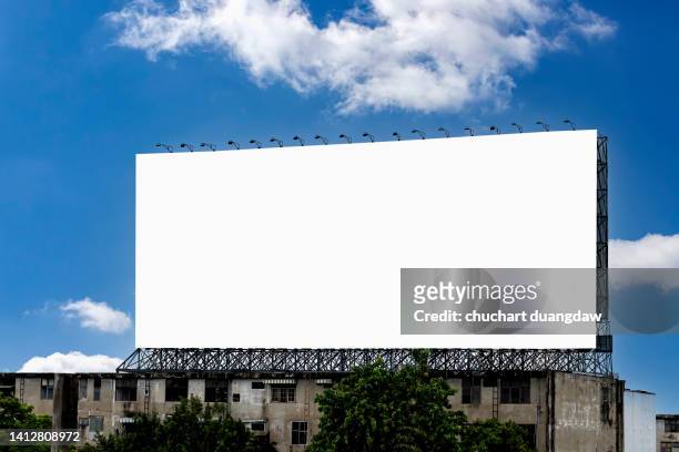 blank billboard for outdoor advertising poster on the highway - bill posting stock pictures, royalty-free photos & images