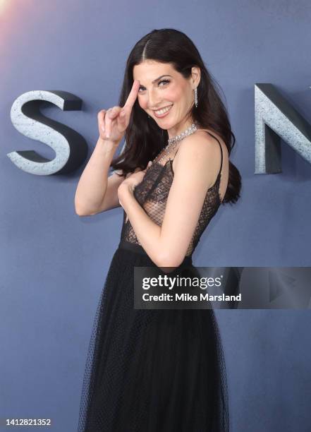 Razane Jammal attends "The Sandman" World Premiere at BFI Southbank on August 03, 2022 in London, England.