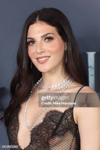 Razane Jammal attends "The Sandman" World Premiere at BFI Southbank on August 03, 2022 in London, England.