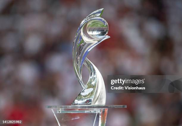 The official Women's European Championship trophy after the UEFA Women's Euro England 2022 final match between England and Germany at Wembley Stadium...