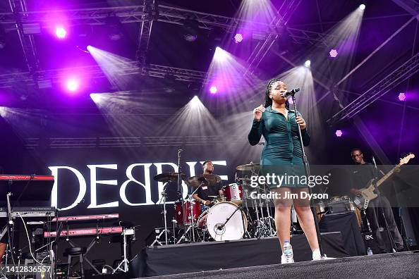 Deborah Reddy Singer British R&B singer Debbie performs on stage at Somerset House during ...
