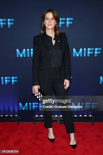 Rachel Griffiths attends the opening night of the Melbourne International Film Festival at Hamer Hall on August 04, 2022 in Melbourne, Australia.