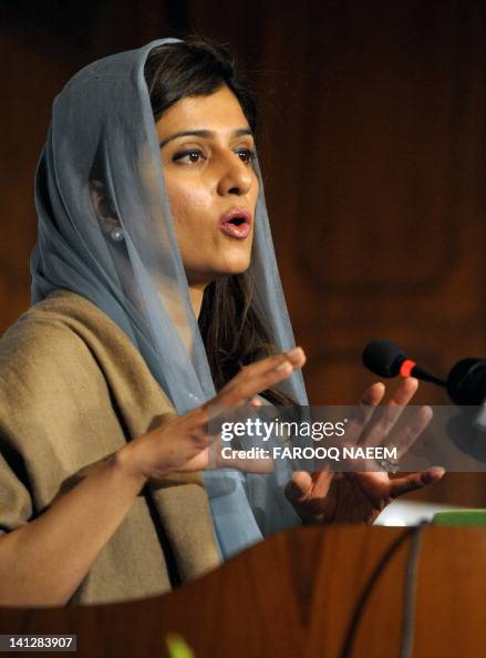 Hami Rabbani Pakistani foreign minister Hina Rabbani Khar speaks during a joint ...