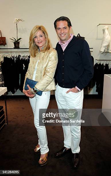 Doris Salerno and Arthur Wayne attend the launch of Decades For Modern Vintage Shoe Collaboration With Gilt.com at Decades on March 13, 2012 in Los...