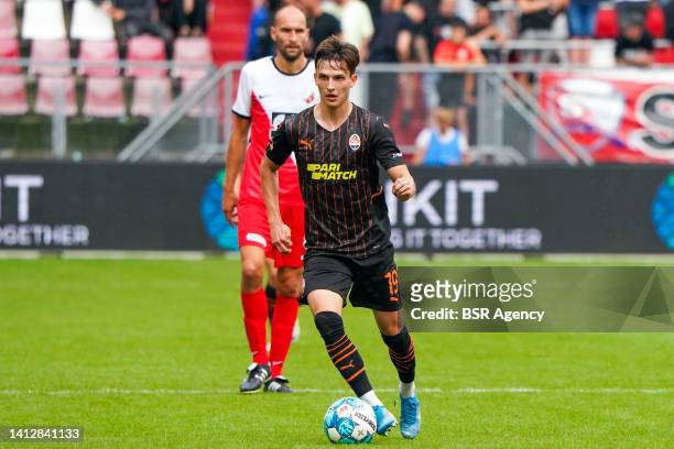Dmytro Kryskiv of Shakhtar Donetsk runs with the ball during the Pre Season Friendly match between FC Utrecht and FK Sjachtar Donetsk at the Stadion...