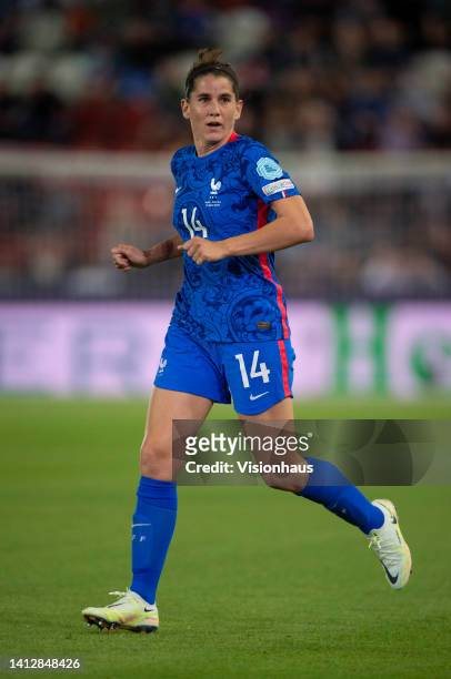 Charlotte Bilbault of France in action during the UEFA Women's Euro England 2022 Quarter Final match between France and Netherlands at The New York...
