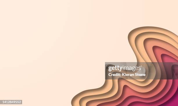 muted flame paper cut abstract background - papel recortado fotografías e imágenes de stock