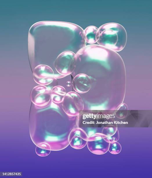 abstract bubbles together 2 - vertical integration stock pictures, royalty-free photos & images