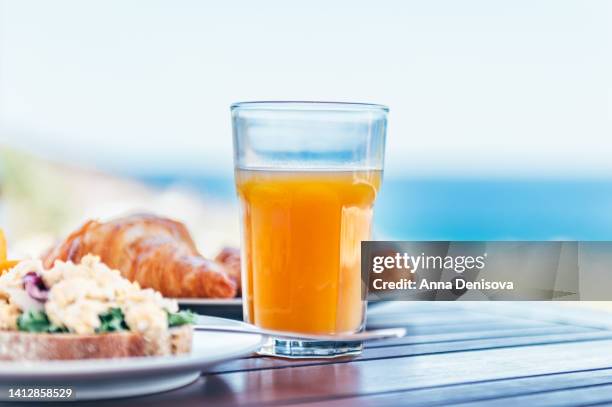 summer breakfast on vacation, europe - hotel breakfast bildbanksfoton och bilder