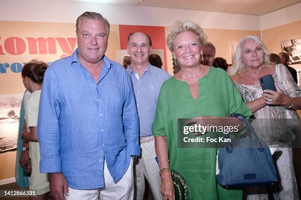 Charles De Bourbon Siciles, Beatrice De Bourbon Siciles and 2nd rank Philippe Jean De Vezin D’orincourt attend "Brigitte and Romy Sous Le Soleil de...