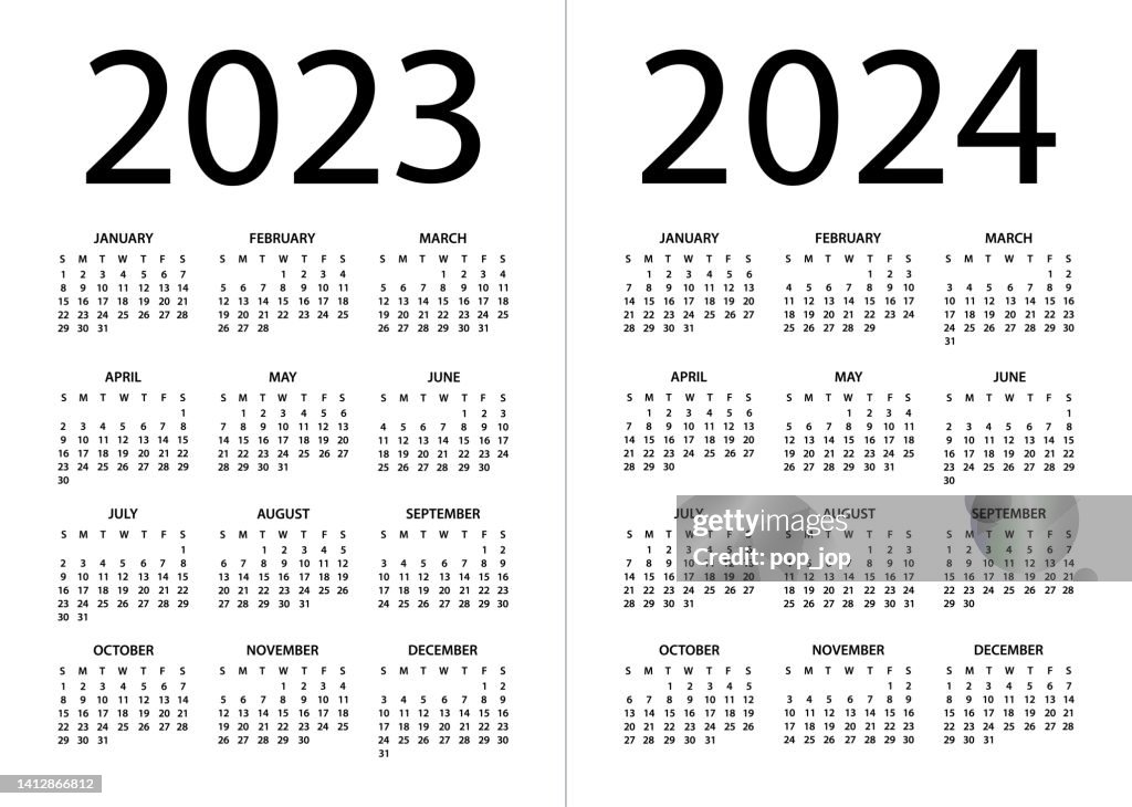 calendrier 2023 Stock Vector