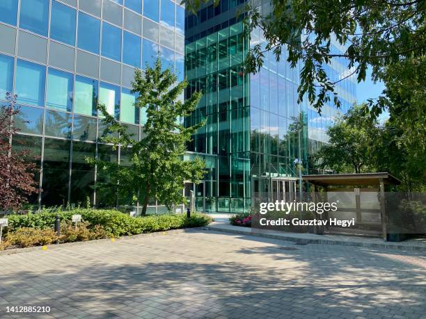 modern office building - budapest street stock pictures, royalty-free photos & images