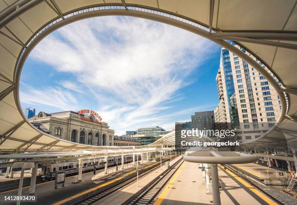 union station in denver, colorado - denver stock pictures, royalty-free photos & images