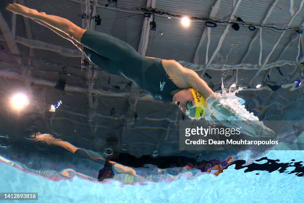 Ariarne Titmus of Team Australia competes in the Women's 400mn Freestyle Heats on day six of the Birmingham 2022 Commonwealth Games at Sandwell...