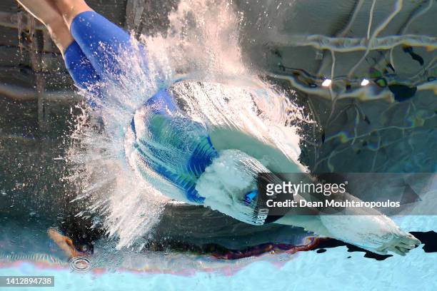 Mollie McAlorum of Team Northern Ireland competes in the Women's 400mn Freestyle Heat 2 on day six of the Birmingham 2022 Commonwealth Games at...