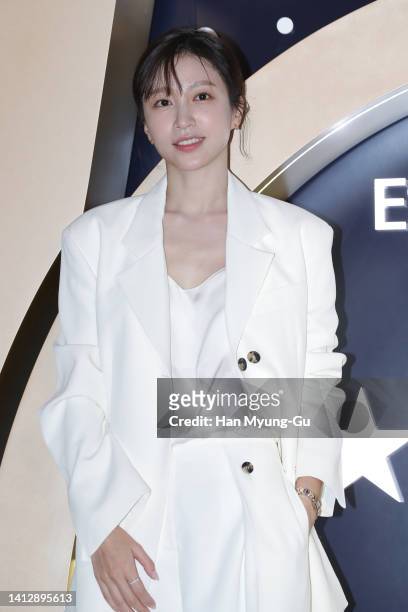 Hani of South Korean girl group EXID attends the 'Estee Lauder' Pop-Up Store Opening at Lotte World Mall on August 04, 2022 in Seoul, South Korea.