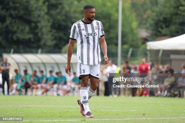 Bremer of Juventus looks on during the Pre-season Friendly match between Juventus A and Juventus U23 at Campo Comunale Gaetano Scirea on August 04,...