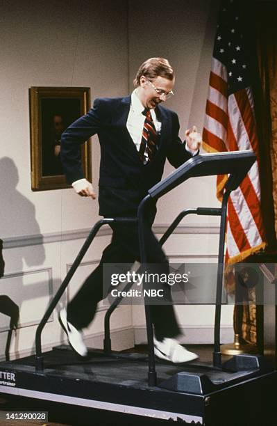 Episode 19 -- Pictured: Dana Carvey as George Bush during "Bush's Good Health" skit on July 11, 1991 -- Photo by: Raymond Bonar/NBC/NBCU Photo Bank