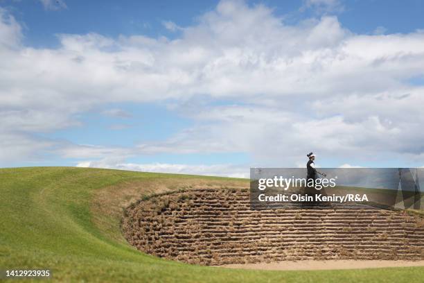 Lydia Ko of New Zealand walks on the 7th hole during Day One of the AIG Women's Open at Muirfield on August 04, 2022 in Gullane, Scotland.